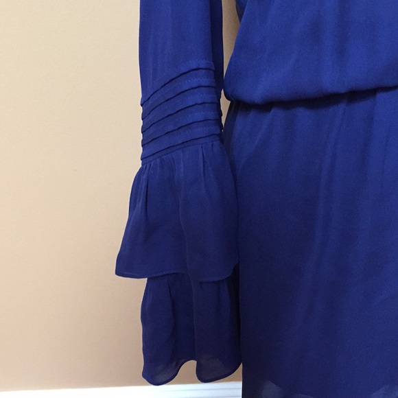 Navy blue silk Parker dress - Picture 3 of 7